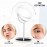 Ettori Makeup Mirror Dual Sided Vanity Mirror, 1X and 5X Magnification, 360 Swivel Round Mirror, No Light, White