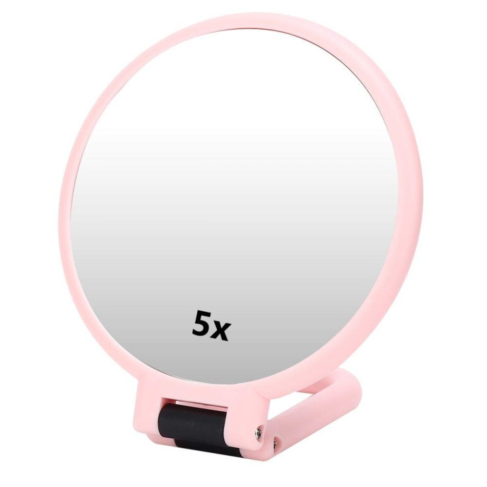 Sonew 5x Adjustable Magnifying Cosmetic Mirror Double-sided Portable Folding Makeup Mirror for Bathroom, Dressing, Shaving, Traveling()