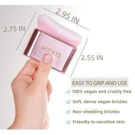 GOERTI Self Tan Tanning Body Makeup Brush - Kabuki Brush for Self Tanner, Leg Makeup, Self Tanning Mitt Applicator for Face, Blend & Blur Body Brush Applicator for Hands, Arms, Feet, Chest or Neck GOERTI Self Tan Tanning Body Makeup Brush - Kabuki Brush for Self Tanner, Leg Makeup, Self Tanning Mitt Applicator for Face, Blend & Blur Body Brush Applicator for Hands, Arms, Feet, Chest or Neck