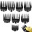 8 PCS 8 Length Professional Hair Clipper Guide Combs, Replacement Guards Set, Attachment Guide Combs, Great Fits for All Full-Size Wahl Clippers/Trimmers(Black)