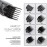 8 PCS 8 Length Professional Hair Clipper Guide Combs, Replacement Guards Set, Attachment Guide Combs, Great Fits for All Full-Size Wahl Clippers/Trimmers(Black)