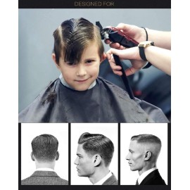 8 PCS 8 Length Professional Hair Clipper Guide Combs, Replacement Guards Set, Attachment Guide Combs, Great Fits for All Full-Size Wahl Clippers/Trimmers(Black)