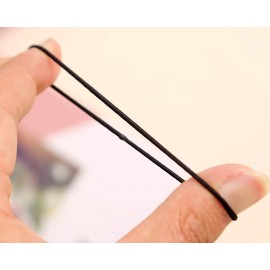 DS. DISTINCTIVE STYLE Hair Ties 50 Pieces 2.5 mm Elastic Hair Bands Hair Rubber Bands Ponytail Holders - Black
