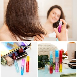 Patelai 18 Pieces 8 ml Mini Perfume Spray Bottles Atomizer Portable Travel Mister Refillable Empty Container Colorful Glass Bottles for Cleaning, Travel, Essential Oils, Perfume, 6 Gradient Colors Patelai 18 Pieces 8 ml Mini Perfume Spray Bottles Atomizer Portable Travel Mister Refillable Empty Container Colorful Glass Bottles for Cleaning, Travel, Essential Oils, Perfume, 6 Gradient Colors