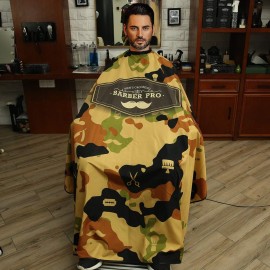 MEN\'S GROOMING BARBER PRO Barber Cape, Hair Cutting Cape with Snap Closure, Professional Salon Polyester Cape, Barber Hairdressing Cape Adjustable for Hairstylists, 50 x 60 inches -Camouflage Yellow MEN\'S GROOMING BARBER PRO Barber Cape, Hair Cutting Cape with Snap Closure, Professional Salon Polyester Cape, Barber Hairdressing Cape Adjustable for Hairstylists, 50 x 60 inches -Camouflage Yellow
