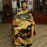 MEN\'S GROOMING BARBER PRO Barber Cape, Hair Cutting Cape with Snap Closure, Professional Salon Polyester Cape, Barber Hairdressing Cape Adjustable for Hairstylists, 50 x 60 inches -Camouflage Yellow