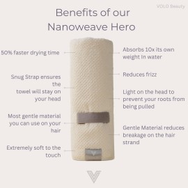 VOLO Hero Cloud Pink Hair Towel - Ultra Soft, Quick Drying, Anti Frizz & Breakage, 30% More Fabric, Snug Strap VOLO Hero Cloud Pink Hair Towel - Ultra Soft, Quick Drying, Anti Frizz & Breakage, 30% More Fabric, Snug Strap