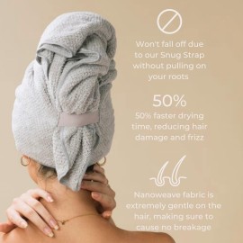 VOLO Hero Cloud Pink Hair Towel - Ultra Soft, Quick Drying, Anti Frizz & Breakage, 30% More Fabric, Snug Strap VOLO Hero Cloud Pink Hair Towel - Ultra Soft, Quick Drying, Anti Frizz & Breakage, 30% More Fabric, Snug Strap