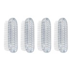 AUEAR, 4 Pack Plastic Fingernail Cleaning Brush Double-Sided Hand Nail Toe Scrubber for Men Women