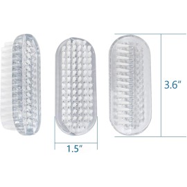 AUEAR, 4 Pack Plastic Fingernail Cleaning Brush Double-Sided Hand Nail Toe Scrubber for Men Women