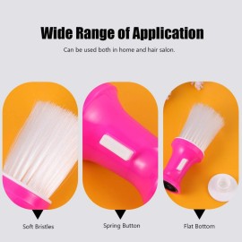 Beaupretty Barber Brush,Large Neck Duster Powder Brush Hairdressing Brush Professional Hair Salon Brush Hair Cleaning Brush(Pink)