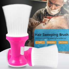 Beaupretty Barber Brush,Large Neck Duster Powder Brush Hairdressing Brush Professional Hair Salon Brush Hair Cleaning Brush(Pink)