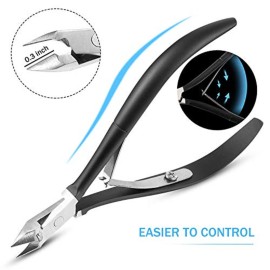 8 Pieces Cuticle Trimmer Stainless Steel Cuticle Nippers Pointed Blade Dead Skin Cutter Clipper Remover Scissors Manicure Tools for Fingernails and Toenails(Black) 8 Pieces Cuticle Trimmer Stainless Steel Cuticle Nippers Pointed Blade Dead Skin Cutter Clipper Remover Scissors Manicure Tools for Fingernails and Toenails(Black)