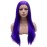 Mxangel Long Straight Violet Purple Heat Friendly Fiber Lace front Cosplay Party Wig