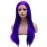 Mxangel Long Straight Violet Purple Heat Friendly Fiber Lace front Cosplay Party Wig