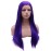 Mxangel Long Straight Violet Purple Heat Friendly Fiber Lace front Cosplay Party Wig