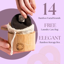 14 pcs Reusable Makeup Remover Pads | with Washable Laundry Mini Cotton Beauty Bag, Soft Reusable Face Pad for Facial Cleansing Wipes Skincare Set in Bamboo Holder for Storage of Cleansing Wipes 14 pcs Reusable Makeup Remover Pads | with Washable Laundry Mini Cotton Beauty Bag, Soft Reusable Face Pad for Facial Cleansing Wipes Skincare Set in Bamboo Holder for Storage of Cleansing Wipes