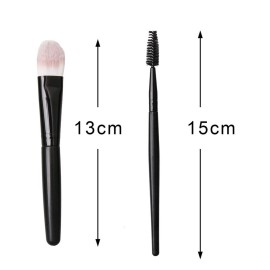 Makeup Brushes ZHIYE Make up Brush Set 20 PCs Professional Face Eyeliner for Foundation Blush Concealer Eyeshadow with Travel Black