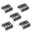 Tattoo Ink Cup Holder,5pcs 7 Holes Stainless Steel Tattoo Pigment Ink Cup Caps Holder Stand Pigment Cup Cap Container Holder Stand for Tattoo Ink Cups Caps(Black)