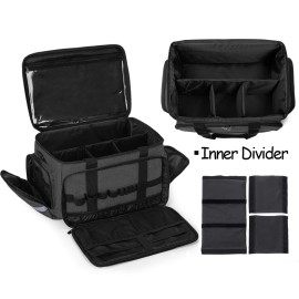 CURMIO Nurse Bag, Medical Bag with Inner Dividers and No-Slip Bottom for Home Visits, Health Care, Hospice, For Nursing Students, Physical Therapists, Doctors,Black (Patent Pending) CURMIO Nurse Bag, Medical Bag with Inner Dividers and No-Slip Bottom for Home Visits, Health Care, Hospice, For Nursing Students, Physical Therapists, Doctors,Black (Patent Pending)