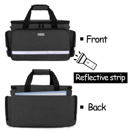 CURMIO Nurse Bag, Medical Bag with Inner Dividers and No-Slip Bottom for Home Visits, Health Care, Hospice, For Nursing Students, Physical Therapists, Doctors,Black (Patent Pending) CURMIO Nurse Bag, Medical Bag with Inner Dividers and No-Slip Bottom for Home Visits, Health Care, Hospice, For Nursing Students, Physical Therapists, Doctors,Black (Patent Pending)