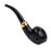 Dr. Watson - Wooden Tobacco Pipe, classic Ukulele shape, Fits 9mm filter, Comes with Pouch, Boxed (Rusticated)