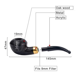 Dr. Watson - Wooden Tobacco Pipe, classic Ukulele shape, Fits 9mm filter, Comes with Pouch, Boxed (Rusticated) Dr. Watson - Wooden Tobacco Pipe, classic Ukulele shape, Fits 9mm filter, Comes with Pouch, Boxed (Rusticated)