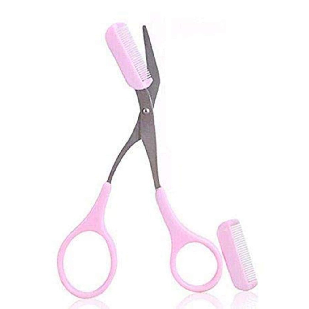 Eyebrow Trimmer scissors With Mini Comb,Ladies Men\'s Auxiliary eyebrow comb scissors,Perfect eyebrow trimming tool for better control of length,prune of eyebrows Shaping at home Makeup Tools. Eyebrow Trimmer scissors With Mini Comb,Ladies Men\'s Auxiliary eyebrow comb scissors,Perfect eyebrow trimming tool for better control of length,prune of eyebrows Shaping at home Makeup Tools.