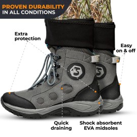 Foxelli Wading Boots - Lightweight Fly Fishing Boots for Men, Rubber Sole Wading Shoes