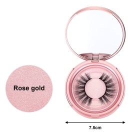 Maitys 6 Pcs Eyelash Storage Box With Mirror, Circle Packaging Holder Case, Empty Lash Organizer Container for Travel Storage Cosmetic Women Ladies (Rose Gold) Maitys 6 Pcs Eyelash Storage Box With Mirror, Circle Packaging Holder Case, Empty Lash Organizer Container for Travel Storage Cosmetic Women Ladies (Rose Gold)