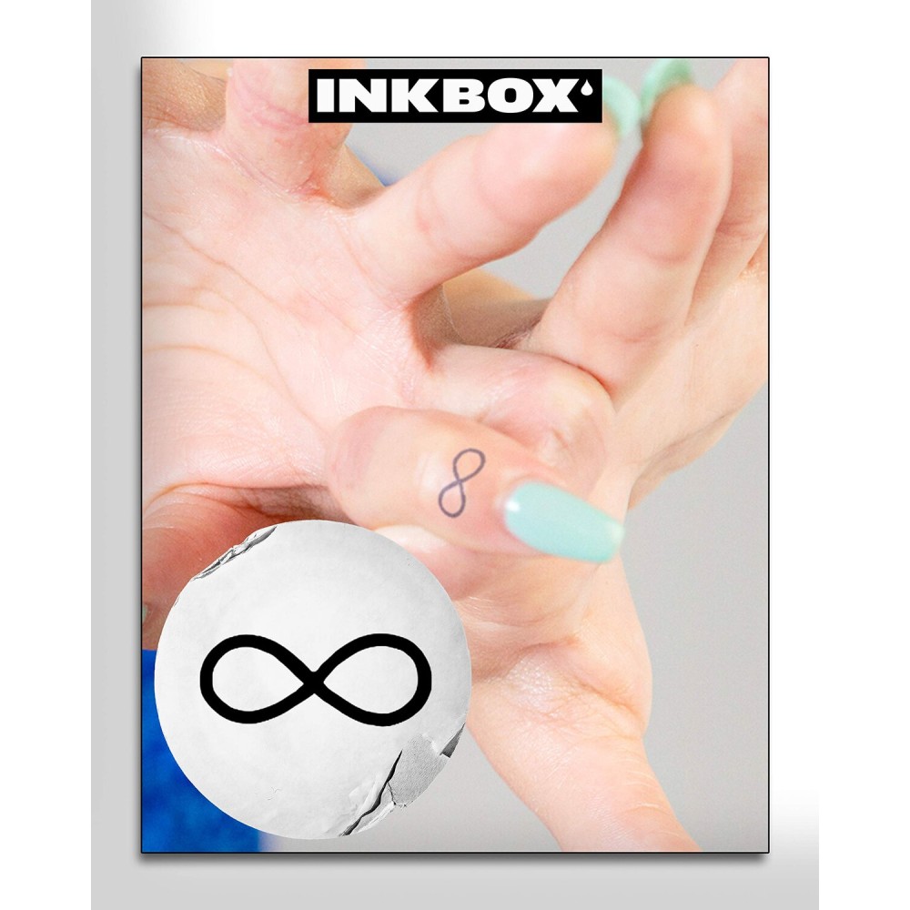 Inkbox Temporary Tattoos, Semi-Permanent Tattoo, One Premium Easy Long Lasting, Water-Resistant Temp Tattoo with For Now Ink - Lasts 1-2 Weeks, Infinity Tattoo, 1 x 1 in, Ad Infinitum