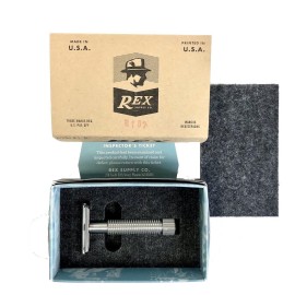 Rex Supply Company, Rex Envoy 100% Stainless Steel 3-Piece Double Edge Safety Razor - Handcrafted in the USA, 5 Blade Refills Included Rex Supply Company, Rex Envoy 100% Stainless Steel 3-Piece Double Edge Safety Razor - Handcrafted in the USA, 5 Blade Refills Included
