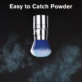 Brush Master Retractable Kabuki Makeup Brush Travel Powder Brush for Foundation, Blush, Bronzer, Concealer, Portable Brush w/Cover