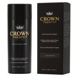 CROWN Hair Building Fibers Multipack (2 x 28g) - Instantly Cover Fine & Thinning Hair for a Thicker, Fuller Look - A Natural Keratin Concealer - 13 Shades for Men & Women - Light Brown