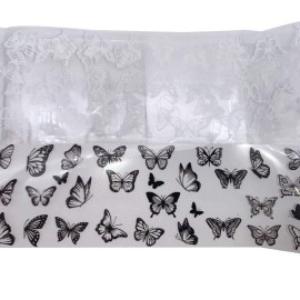 Butterfly Nail Foil Nail Art Sticker Nail Decal Flower Transfer Starry Sky Paper Colorful Nail Transfer Foils for Women Girls Fingernails Toenails Decorations