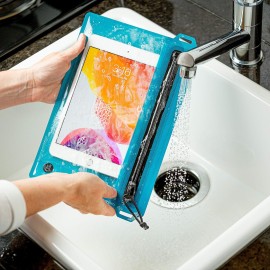 Nite Ize RunOff Waterproof Travel Pouch with TRU Zip - Dry Pouch for Phone & Travel Necessities - Touchscreen Friendly - Waterproof with Reliable Zipper - Blue, Medium