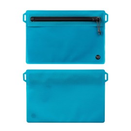 Nite Ize RunOff Waterproof Travel Pouch with TRU Zip - Dry Pouch for Phone & Travel Necessities - Touchscreen Friendly - Waterproof with Reliable Zipper - Blue, Medium