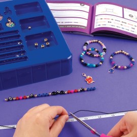 Make It Real Disney Descendants 3 Fierce Fashion Jewelry Kit - DIY Bead & Charm Bracelet Making Set, Includes Supplies, Beads, Charms, Descendants Book - Create 8 Bracelets, for Ages 8