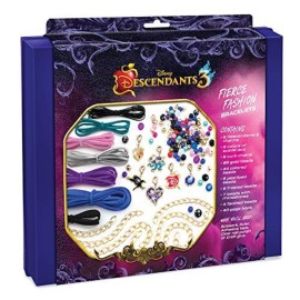 Make It Real Disney Descendants 3 Fierce Fashion Jewelry Kit - DIY Bead & Charm Bracelet Making Set, Includes Supplies, Beads, Charms, Descendants Book - Create 8 Bracelets, for Ages 8