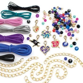 Make It Real Disney Descendants 3 Fierce Fashion Jewelry Kit - DIY Bead & Charm Bracelet Making Set, Includes Supplies, Beads, Charms, Descendants Book - Create 8 Bracelets, for Ages 8