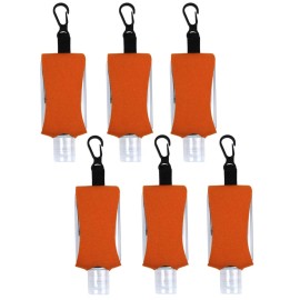 Empty Bottle for Hand Sanitizer Gel Products Liquid Soap 6 Pack 1 OZ Travel Sized Holder Keychain Carriers Flip Cap Reusable Portable (Orange1) Empty Bottle for Hand Sanitizer Gel Products Liquid Soap 6 Pack 1 OZ Travel Sized Holder Keychain Carriers Flip Cap Reusable Portable (Orange1)