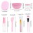 DIY Facemask Mixing Tool Set,YuCool DIY Mask Mixing Bowl Set Silicone Bowls for Facials-Pink