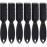 6 Pieces Fade Brush Barber Blade Hair Trimmer Nylon Duster Tool for Clipper Cleaning (Black)