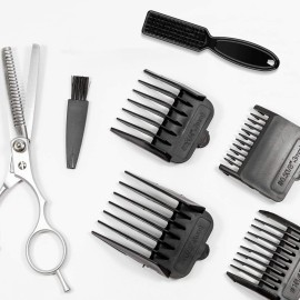6 Pieces Fade Brush Barber Blade Hair Trimmer Nylon Duster Tool for Clipper Cleaning (Black)