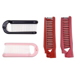 Kare & Kind 4x Foldable Hairbrush and Comb - Pocket-Sized Grooming Tool for Travel - Fine and Wide Tooth Anti-Static Comb and Brush - For Straight, Curly, Fine, Thick Hair - Home, Purse, Gym, Bag, Car Kare & Kind 4x Foldable Hairbrush and Comb - Pocket-Sized Grooming Tool for Travel - Fine and Wide Tooth Anti-Static Comb and Brush - For Straight, Curly, Fine, Thick Hair - Home, Purse, Gym, Bag, Car