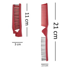 Kare & Kind 4x Foldable Hairbrush and Comb - Pocket-Sized Grooming Tool for Travel - Fine and Wide Tooth Anti-Static Comb and Brush - For Straight, Curly, Fine, Thick Hair - Home, Purse, Gym, Bag, Car Kare & Kind 4x Foldable Hairbrush and Comb - Pocket-Sized Grooming Tool for Travel - Fine and Wide Tooth Anti-Static Comb and Brush - For Straight, Curly, Fine, Thick Hair - Home, Purse, Gym, Bag, Car