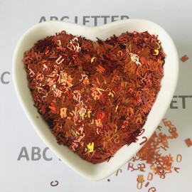 10g Ultrathin 4mm Letter Shape Sequins Nail Glitter Paillettes Laser Silver Eo-Friendly PET Sequin Nails Art Manicure Material LB400-26Letter