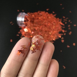 10g Ultrathin 4mm Letter Shape Sequins Nail Glitter Paillettes Laser Silver Eo-Friendly PET Sequin Nails Art Manicure Material LB400-26Letter