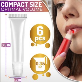 ZOKLU 6Pcs Empty Lip Gloss Tubes - 10ml Lip Balm Tubes Empty Chapstick Tubes Refillable Lip Balm Squeeze Tube Cute Lip Gloss Tubes - Clear Lip Gloss Containers Lip Balm Containers Bulk Lip Gloss Tube ZOKLU 6Pcs Empty Lip Gloss Tubes - 10ml Lip Balm Tubes Empty Chapstick Tubes Refillable Lip Balm Squeeze Tube Cute Lip Gloss Tubes - Clear Lip Gloss Containers Lip Balm Containers Bulk Lip Gloss Tube