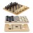 Regal Games - Reversible Wooden Board for Chess, Checkers & Tic-Tac-Toe - 24 Interlocking Wooden Checkers and 32 Standard Chess Pieces - for Age 8 to Adult for Family Fun